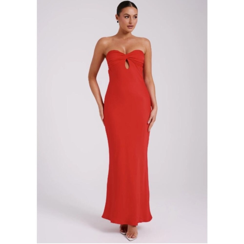Meshki Strapless Red Antonella dress